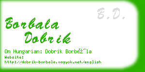 borbala dobrik business card